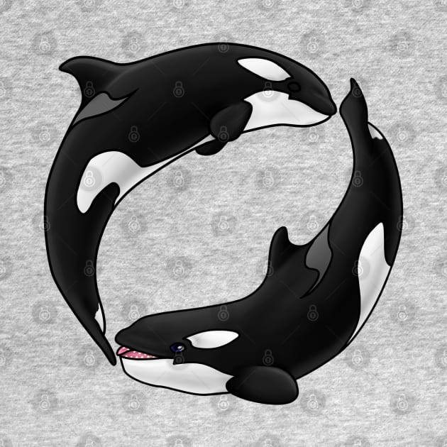 Double Orca Circle by Art by Aelia